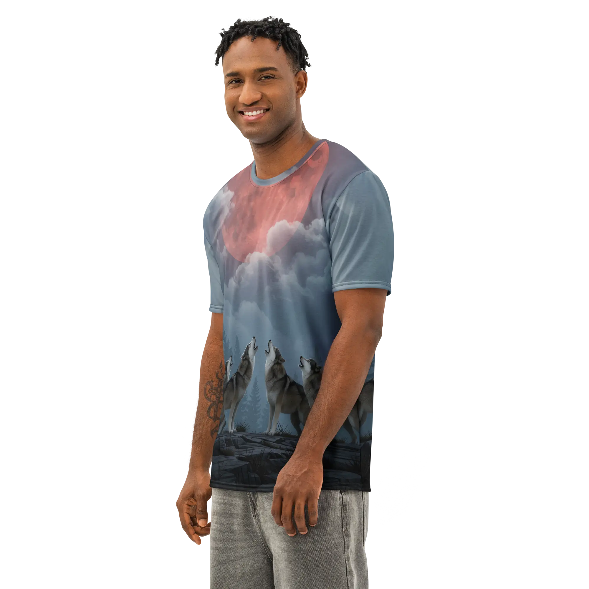 Men’s Wolves cotton crew neck t-shirt - Image 3