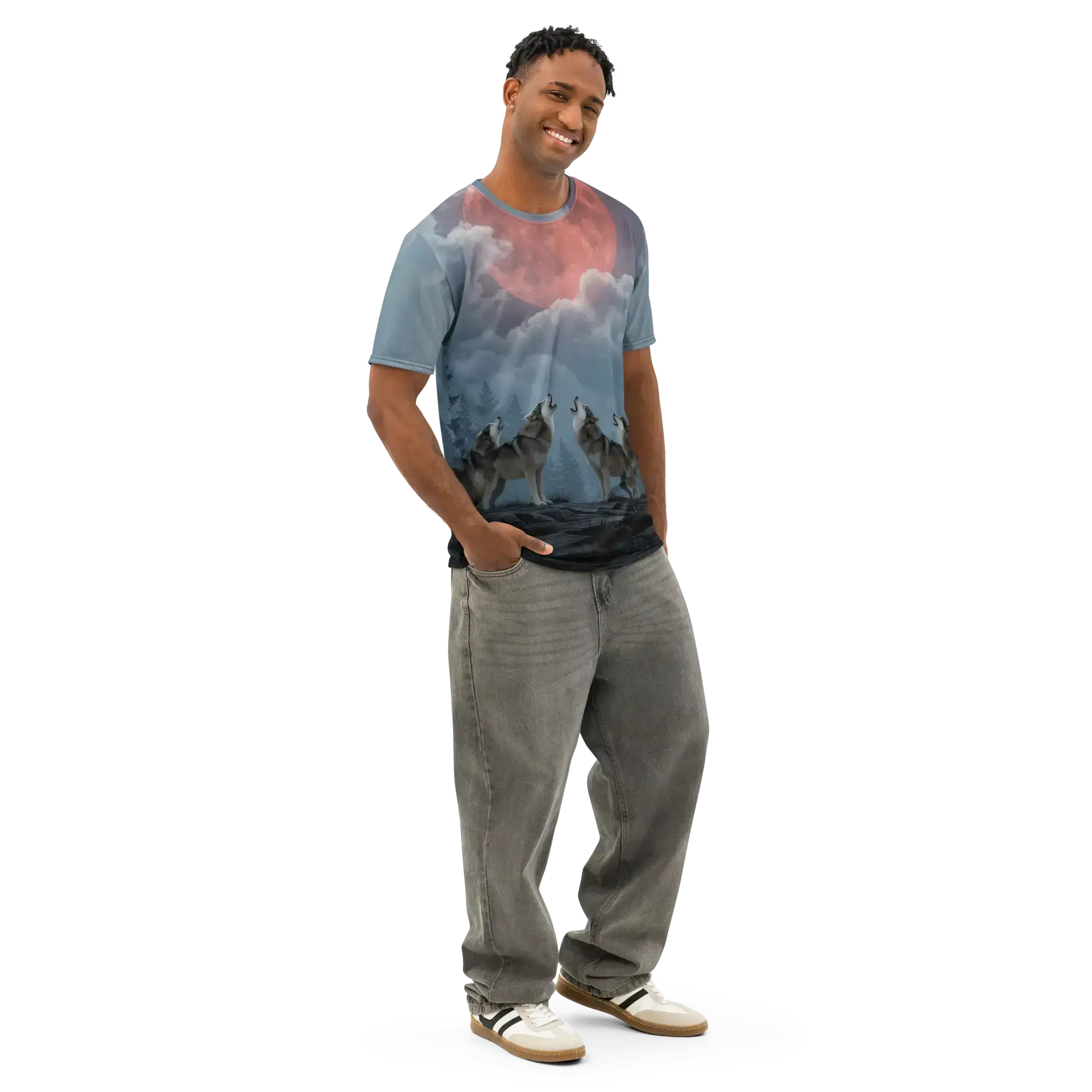 Men’s Wolves cotton crew neck t-shirt - Image 2