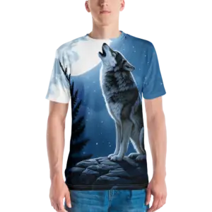 Men's Wolf Howl Crew Neck t-shirt