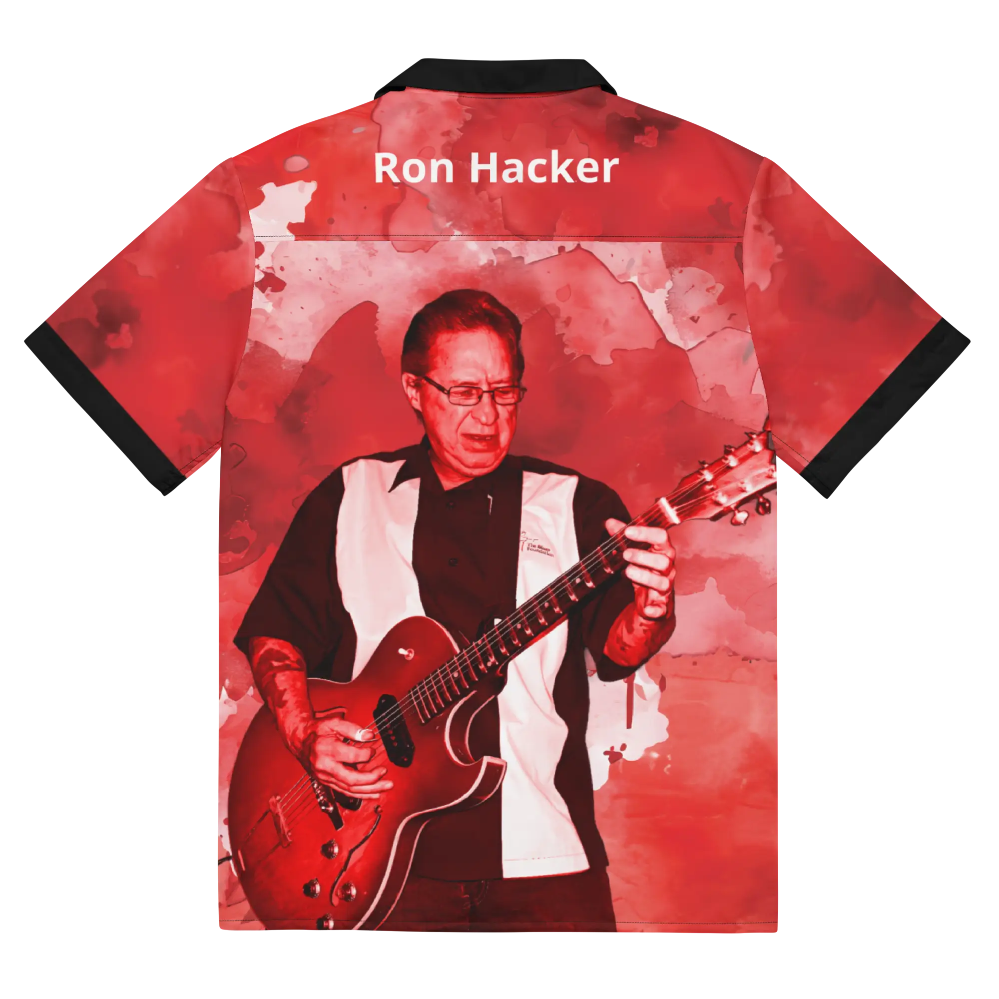 Musicians Ron Hacker Unisex Button Shirt Red - Image 2