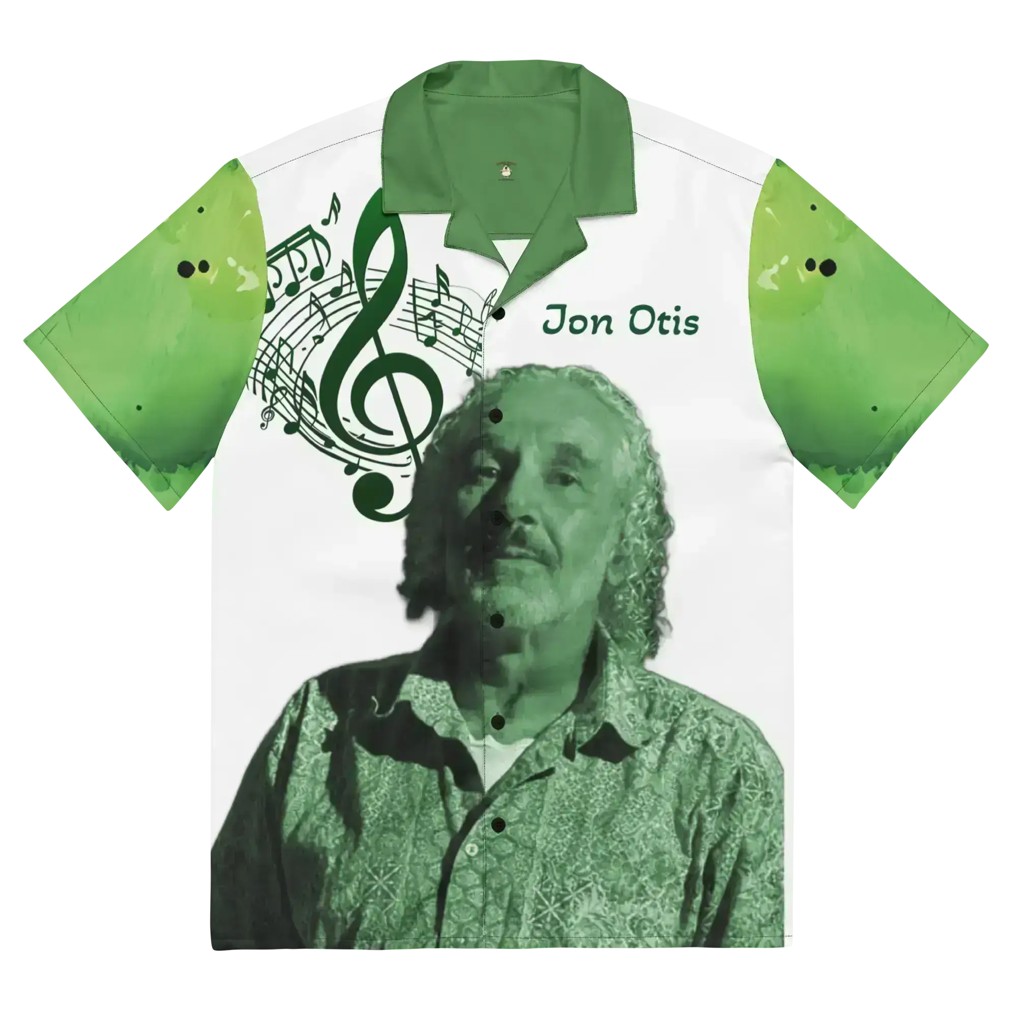 Musicians Jon Otis Unisex button shirt Grn-Wht - Image 2