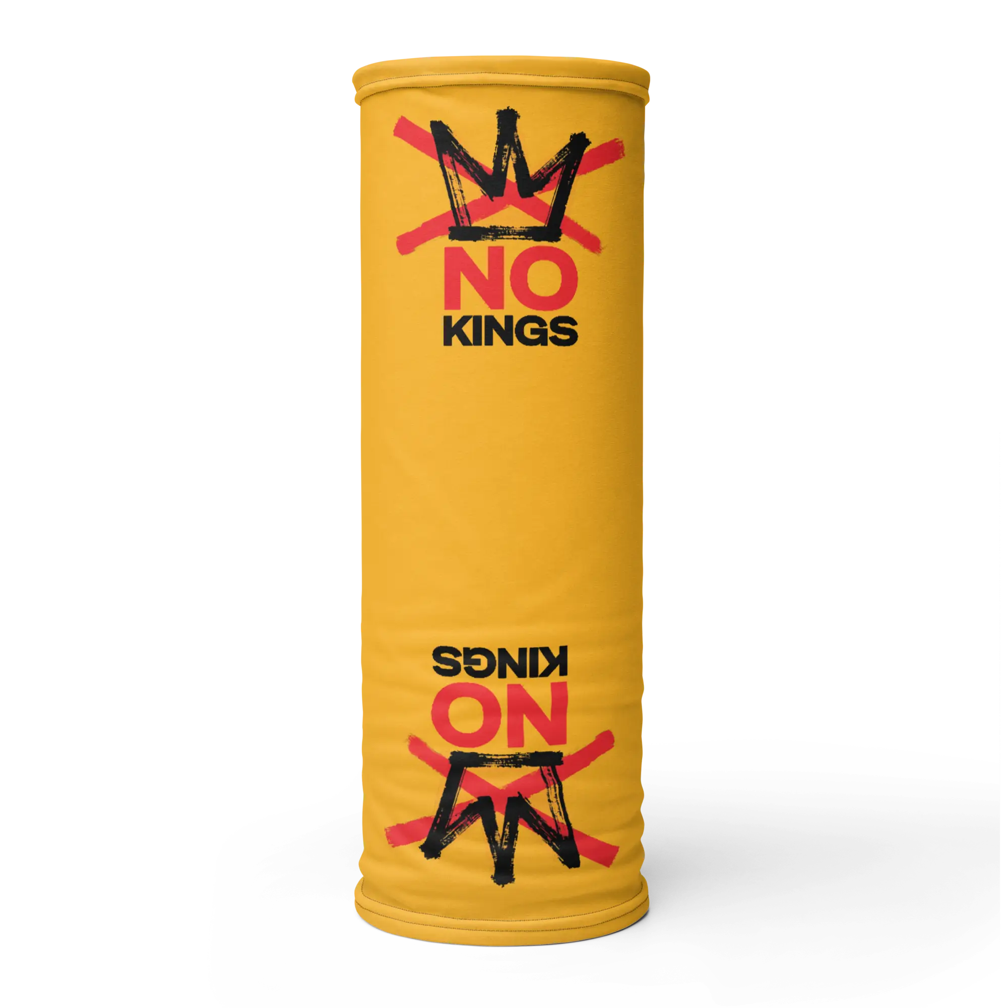 No Kings Neck Gaiter Yellow-Red - Image 3