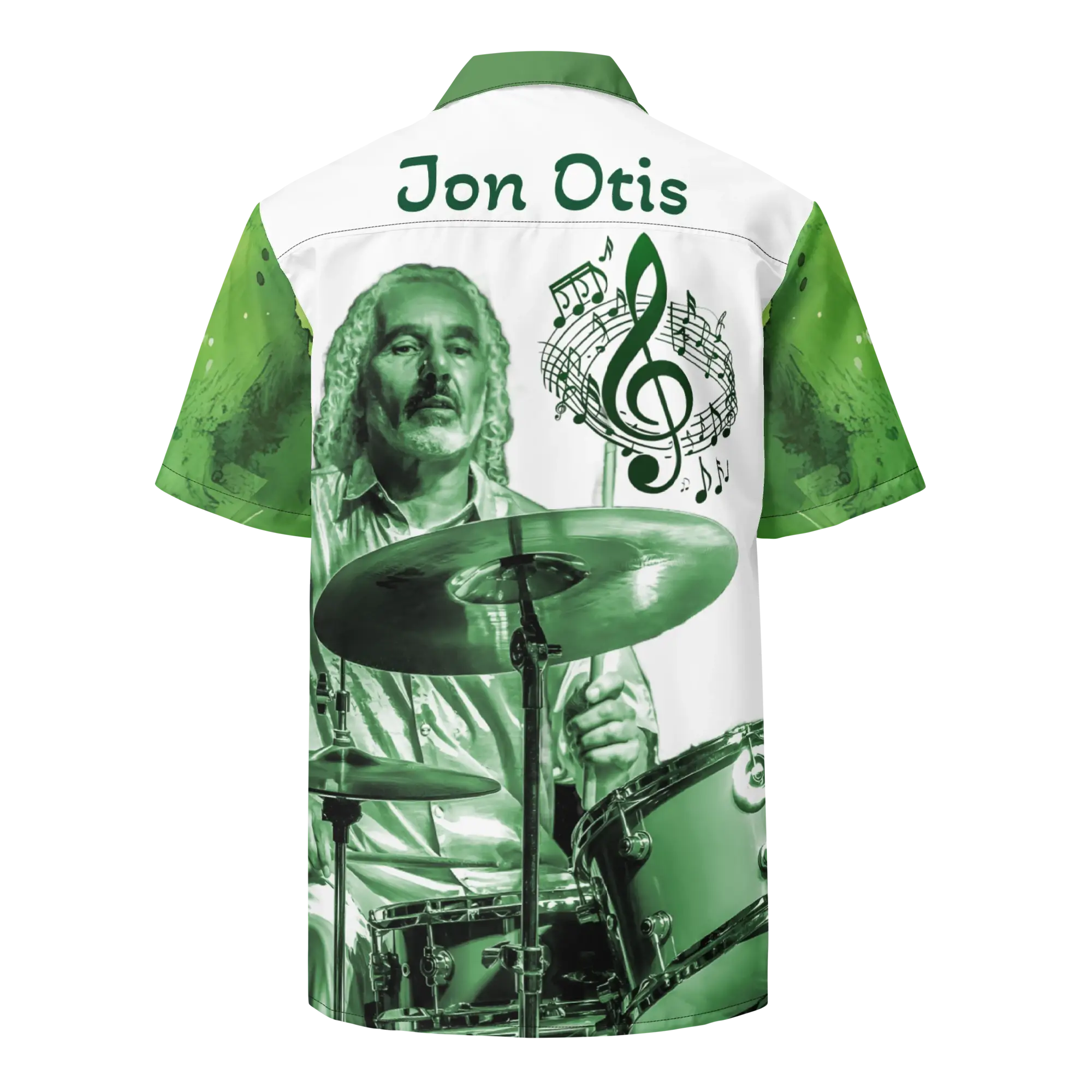Musicians Jon Otis Unisex button shirt Grn-Wht - Image 15