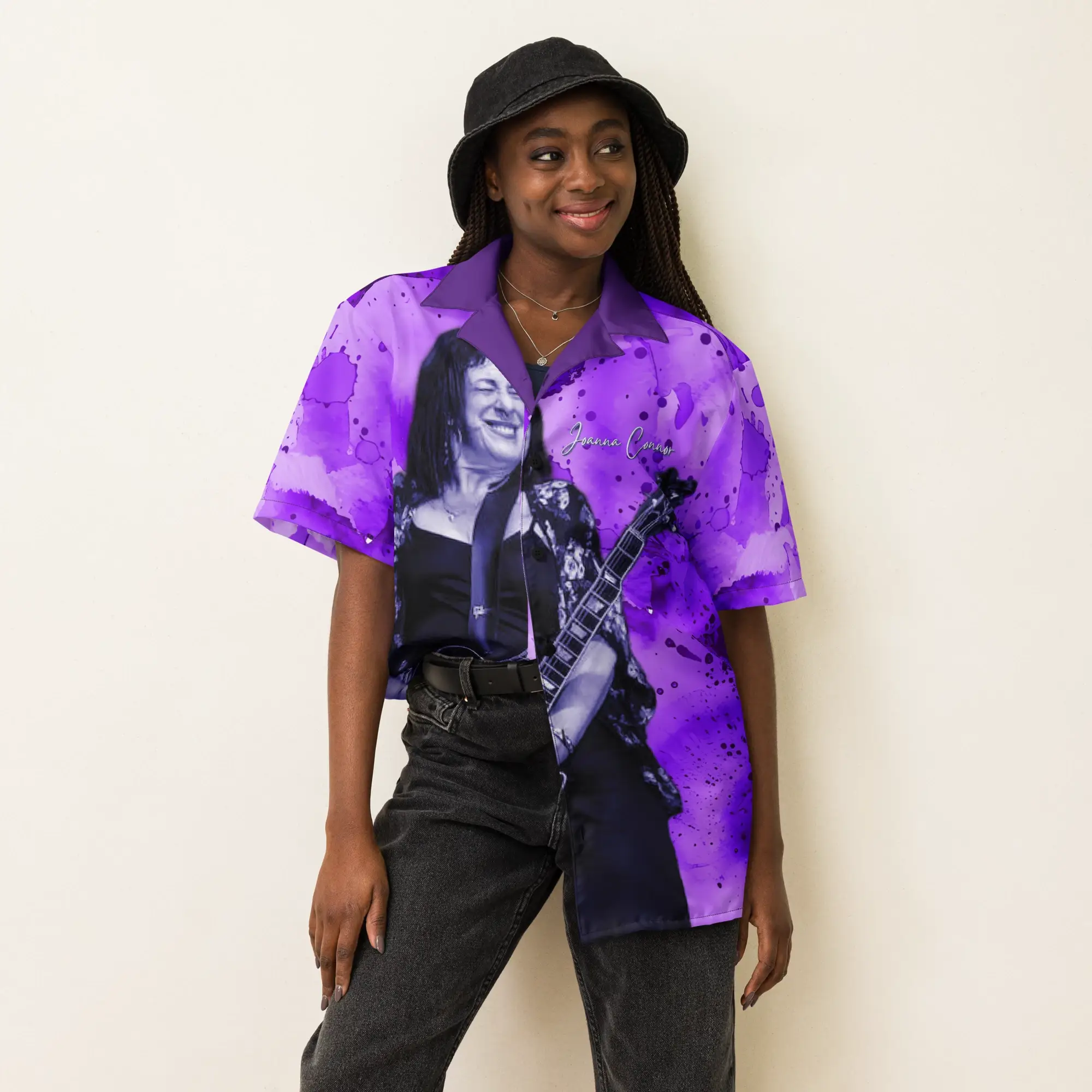 Joanna Connor Signature Unisex Button Shirt Purple - Image 20