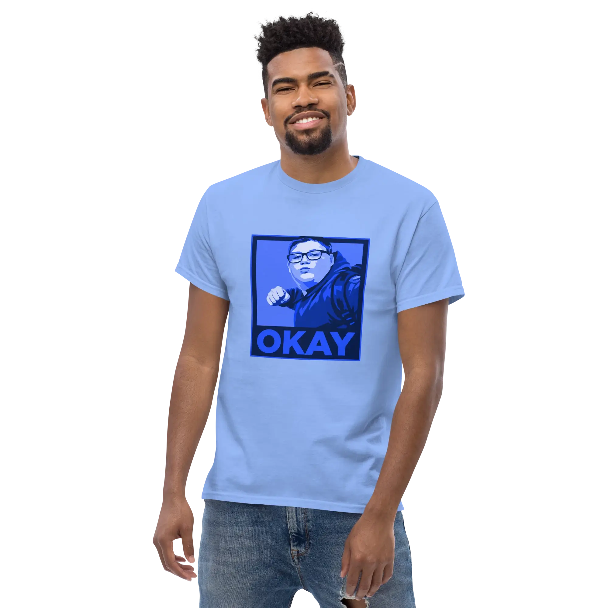 Okay Unisex classic tee Blues - Image 6
