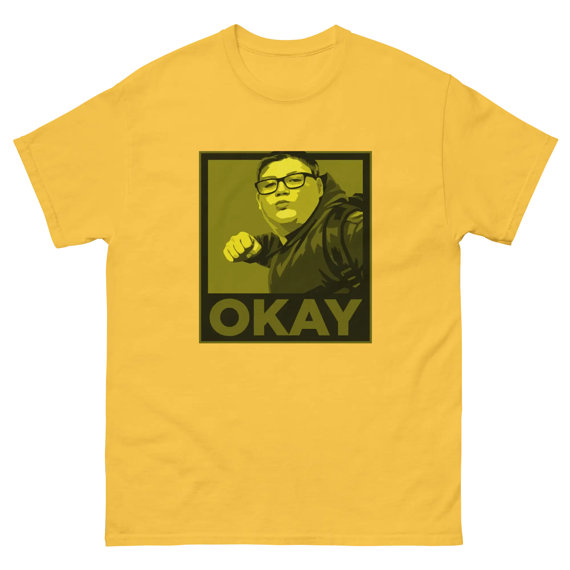 Okay Unisex classic tee Yellows - Image 2