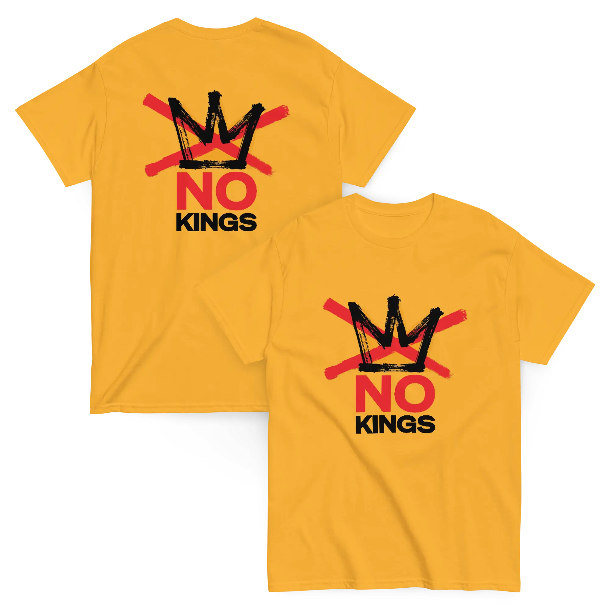 No Kings Unisex classic tee Red-Blk 2 sides