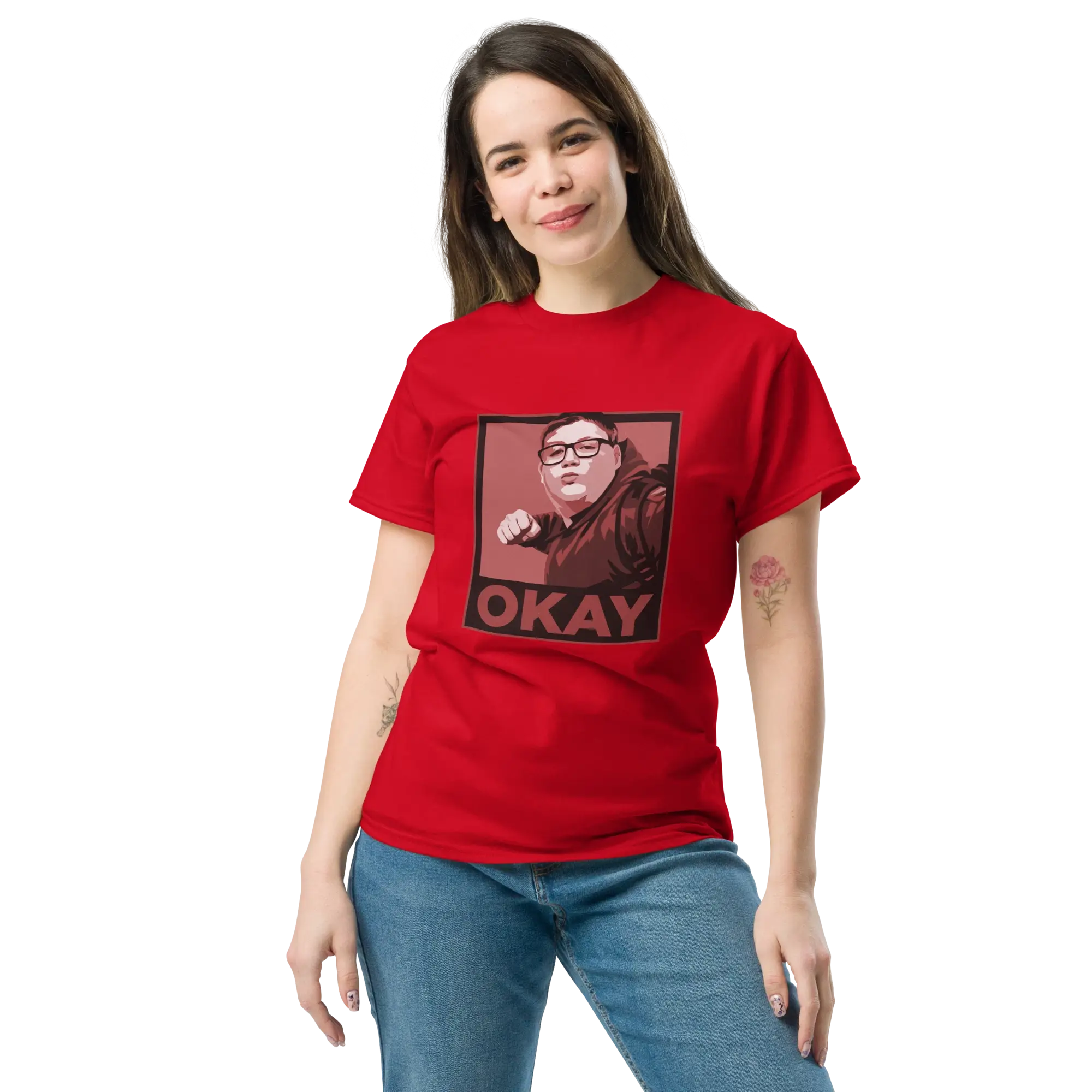 Okay Unisex classic tee Reds - Image 9
