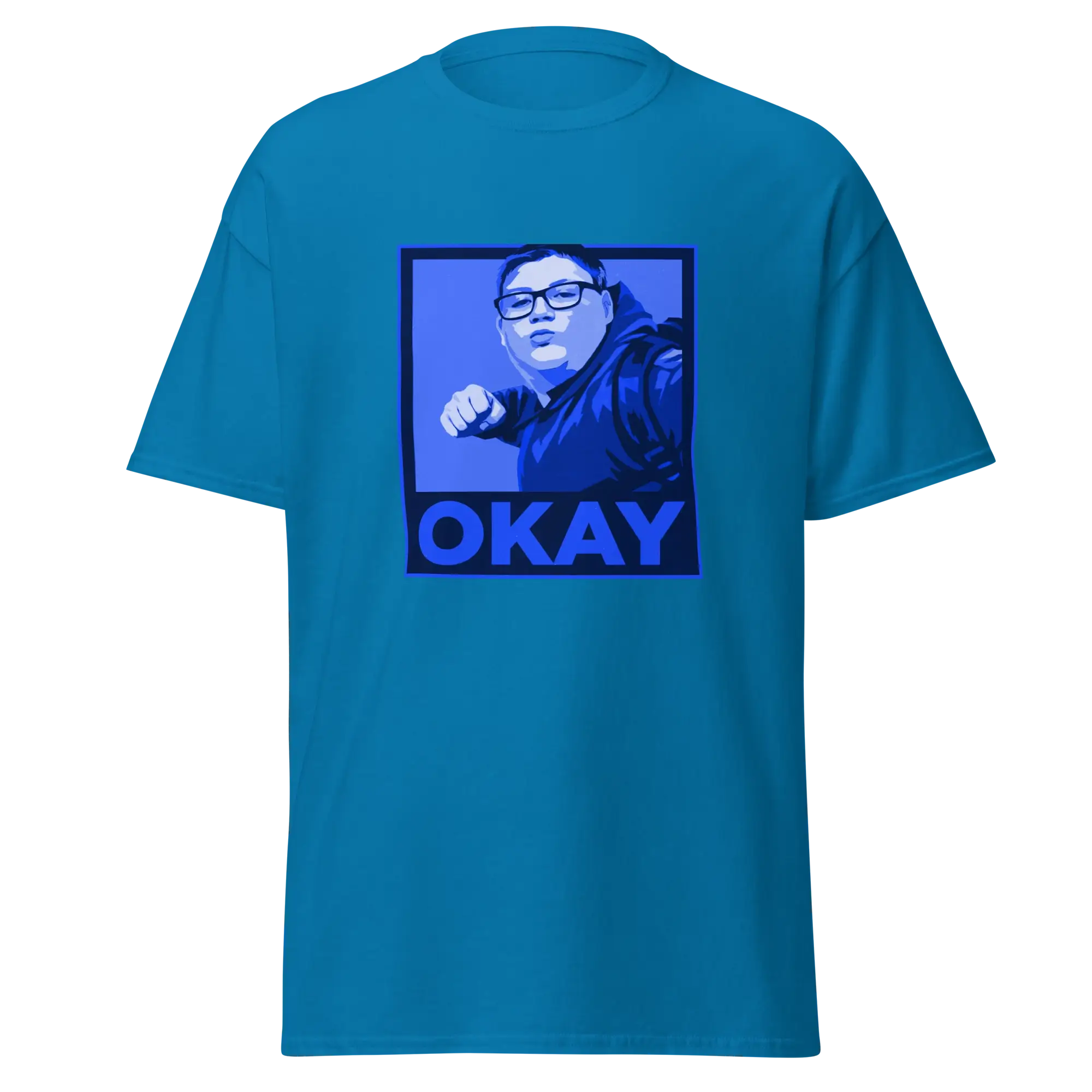 Okay Unisex classic tee Blues - Image 8