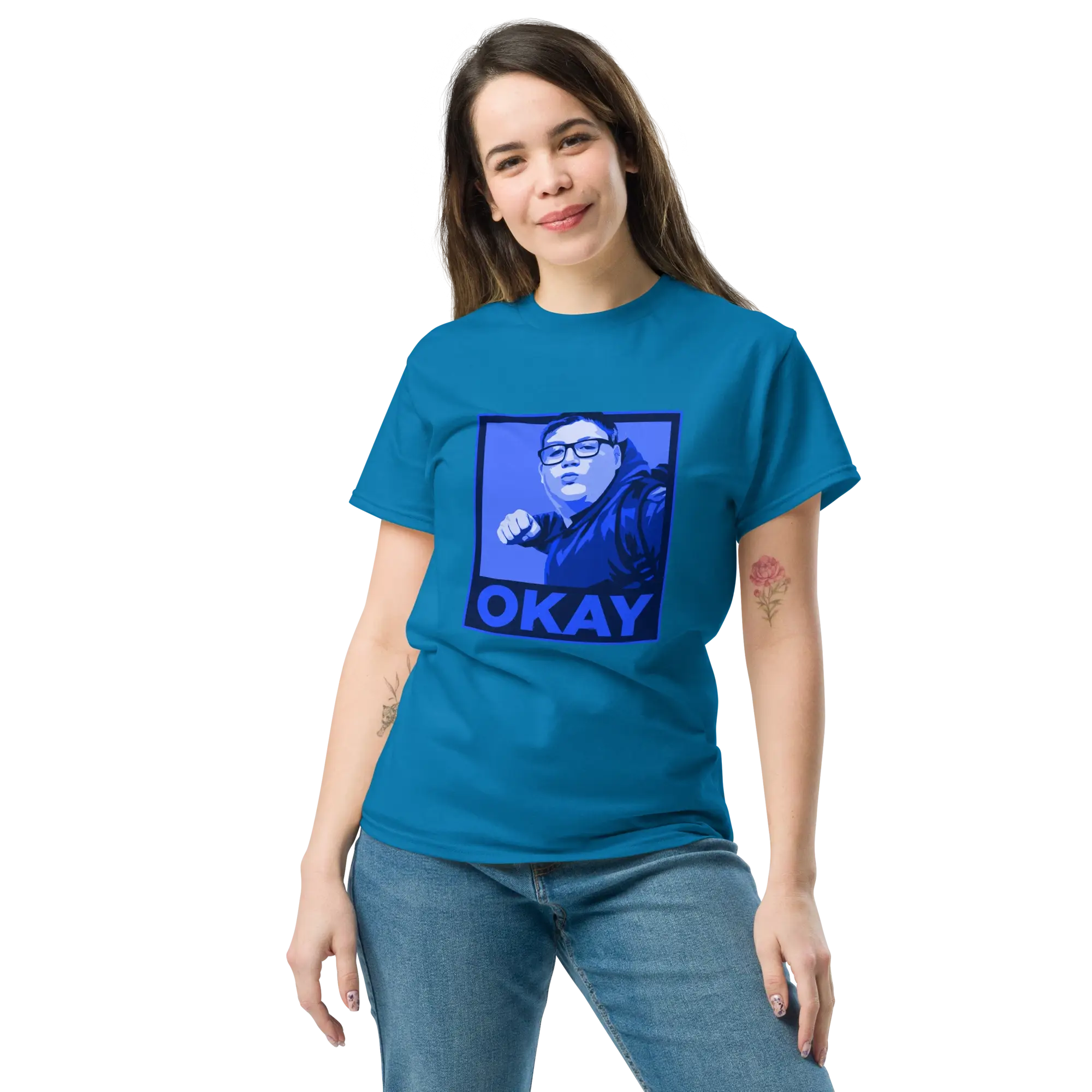 Okay Unisex classic tee Blues - Image 5