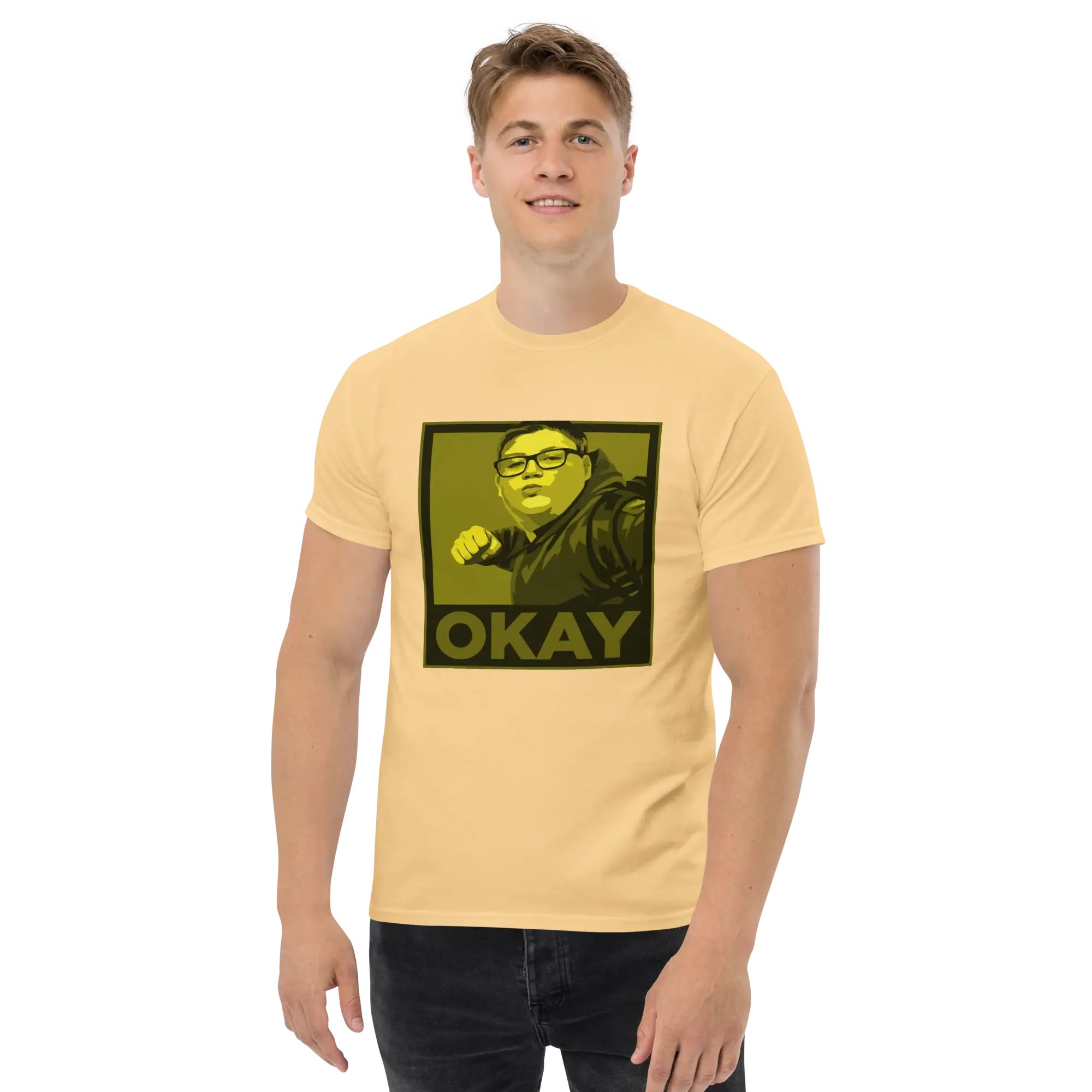 Okay Unisex classic tee Yellows - Image 5