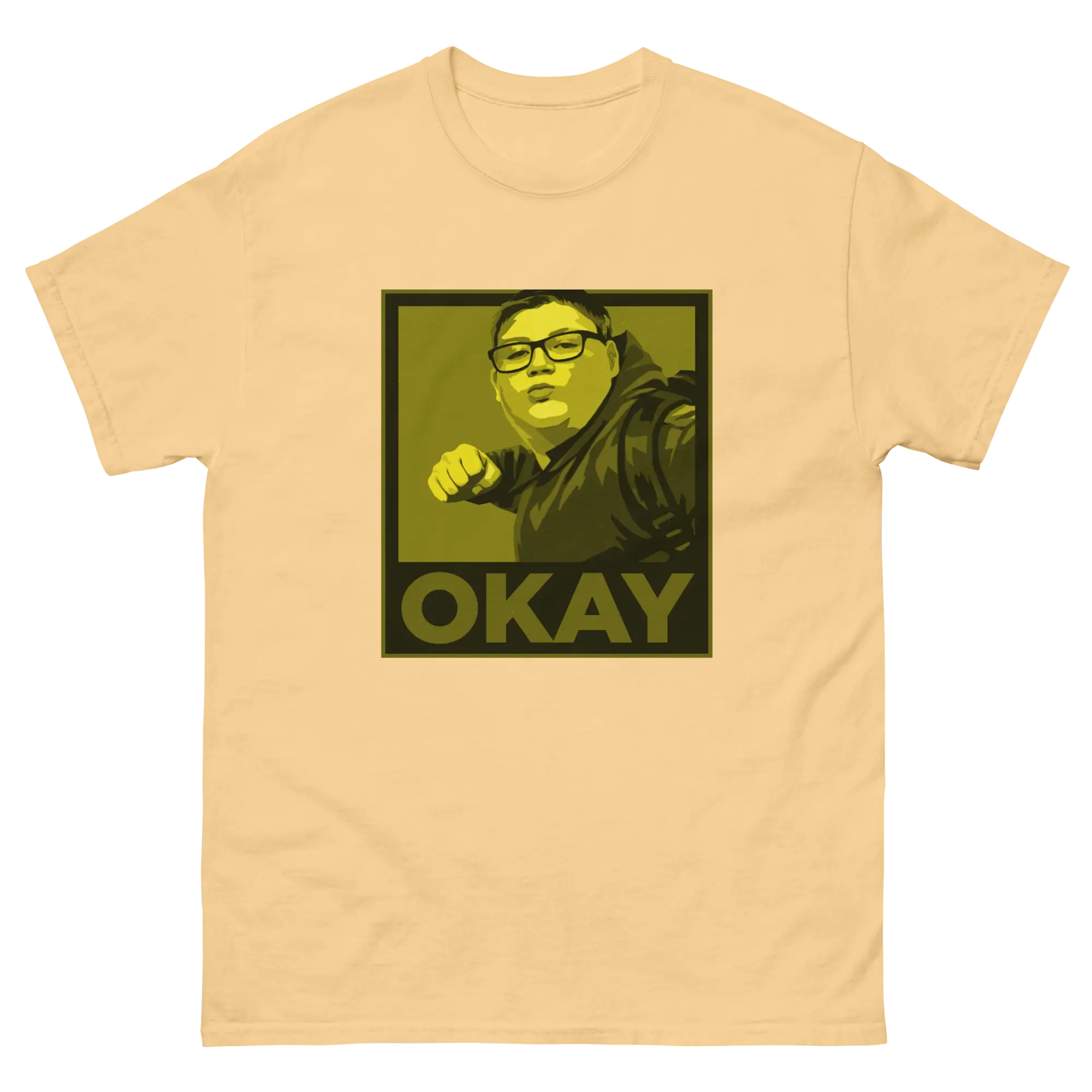 Okay Unisex classic tee Yellows - Image 3