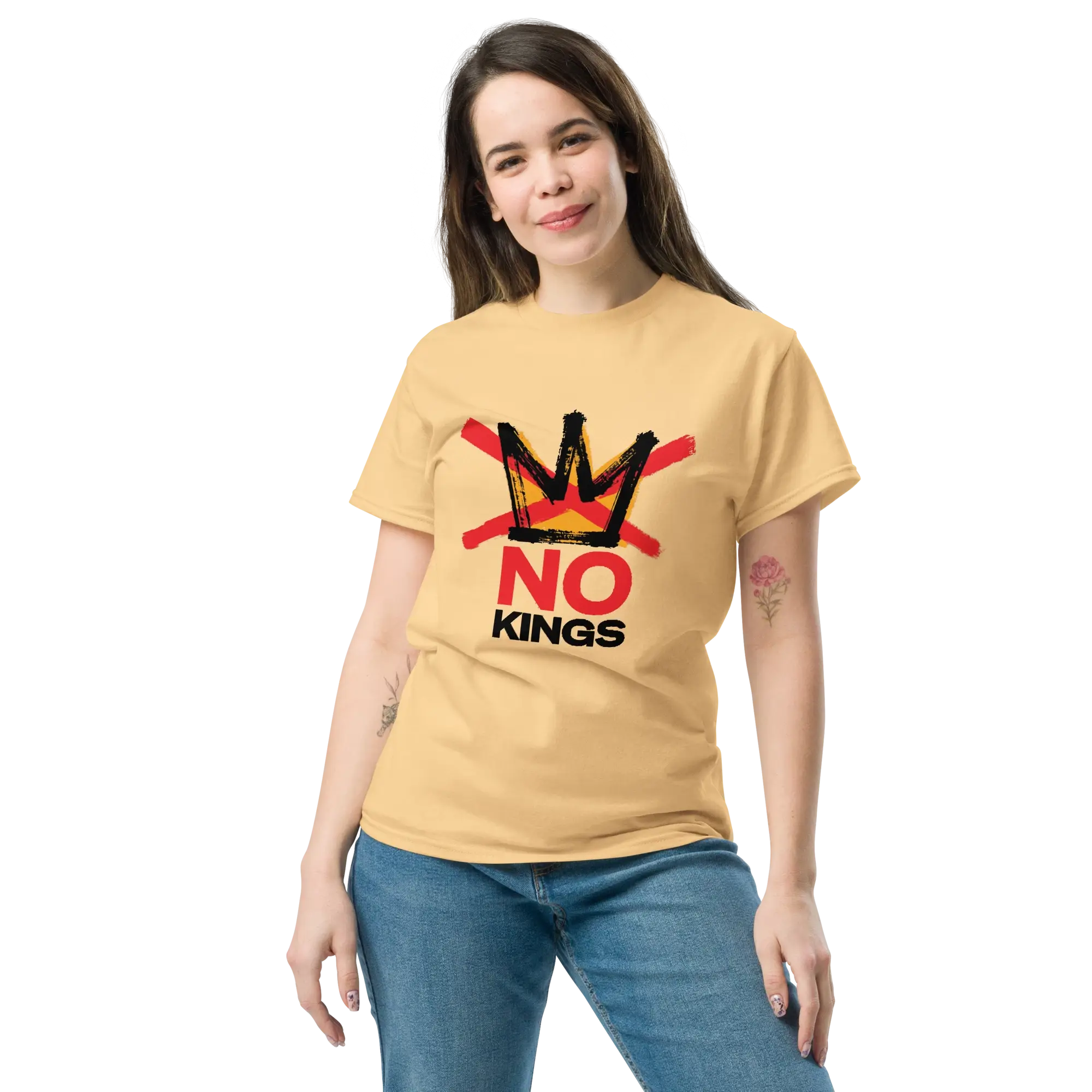 No Kings Unisex classic tee Red-Blk - Image 5