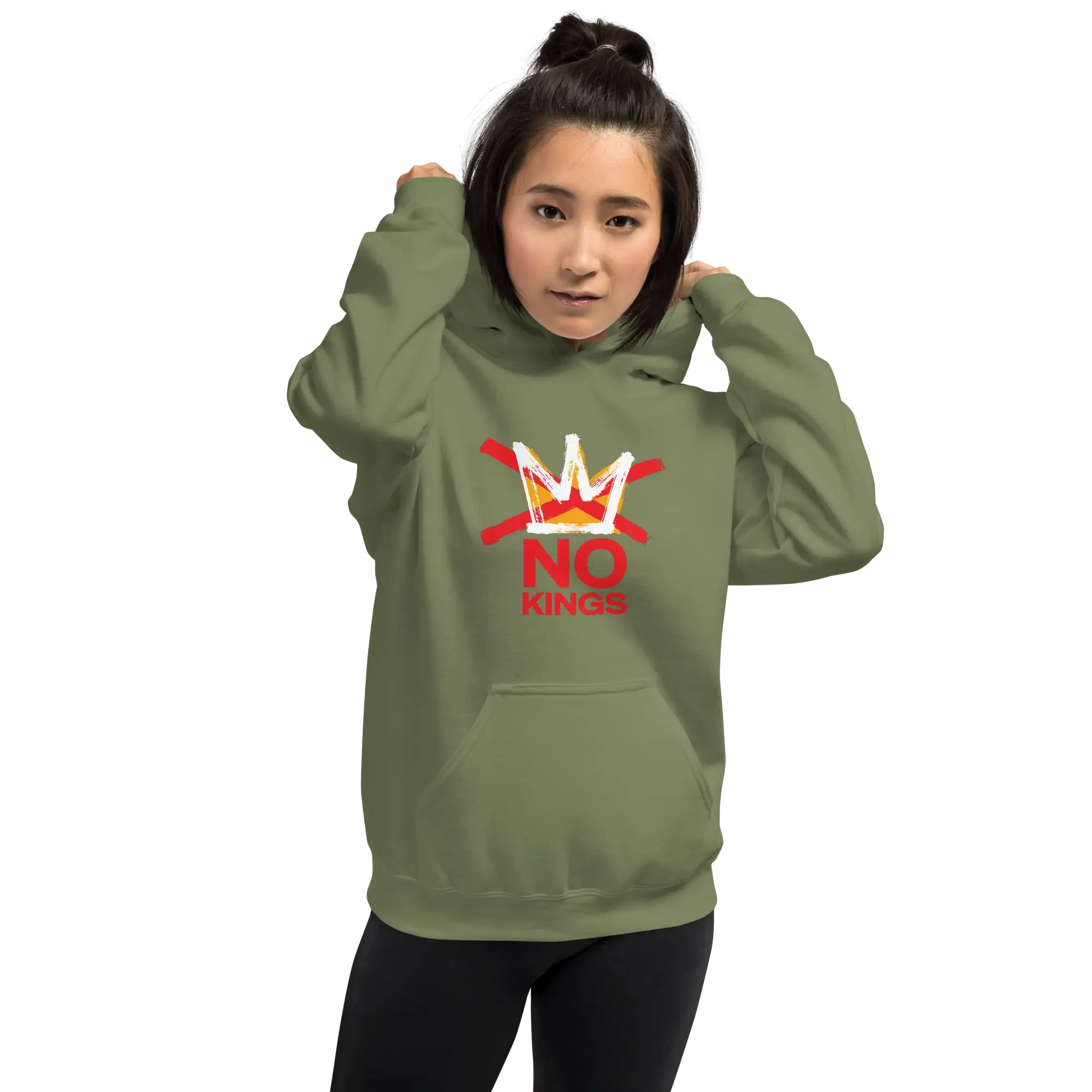 No Kings Unisex Hoodie Red - Image 6