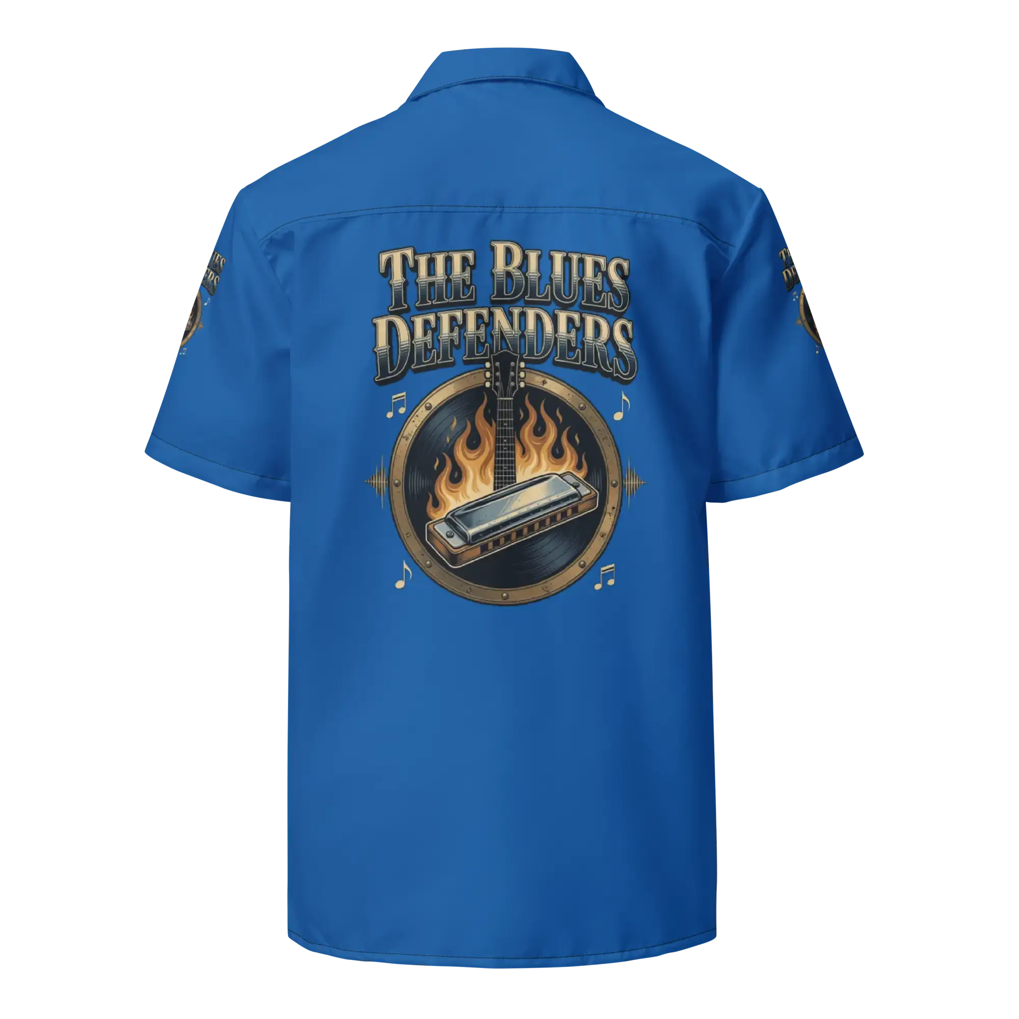 Blues Defenders 3 Unisex button shirt - Image 2