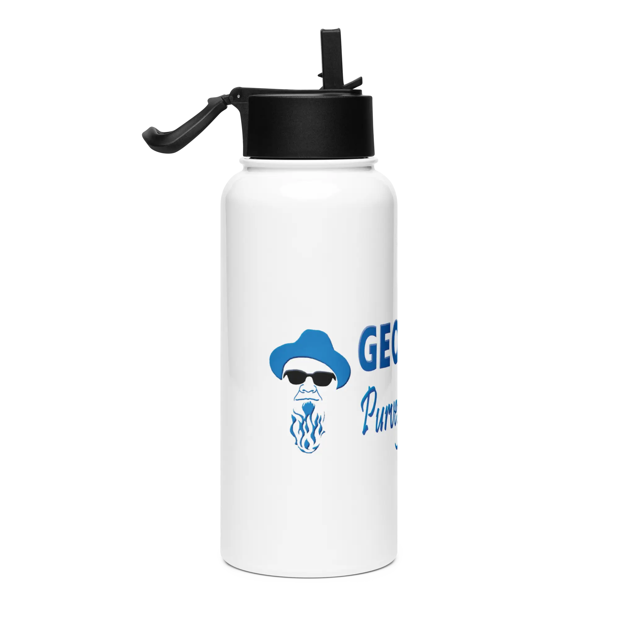 Geoff Drake Stainless steel water bottle with a straw lid - Image 4