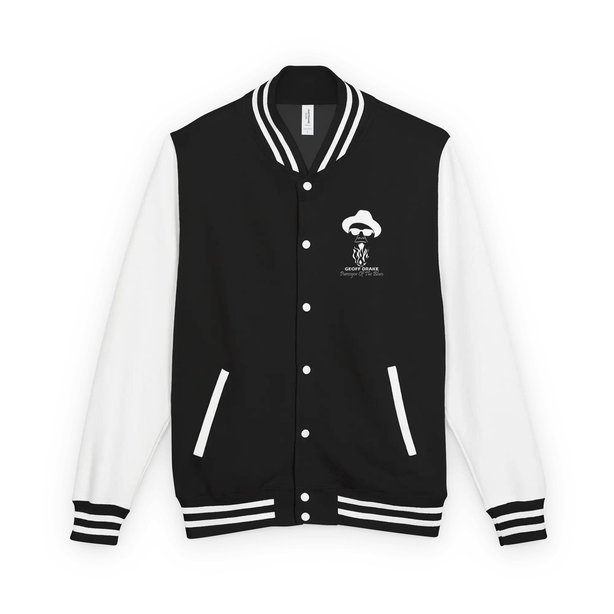 Geoff Drake Heavyweight letterman jacket wht-logo - Image 3
