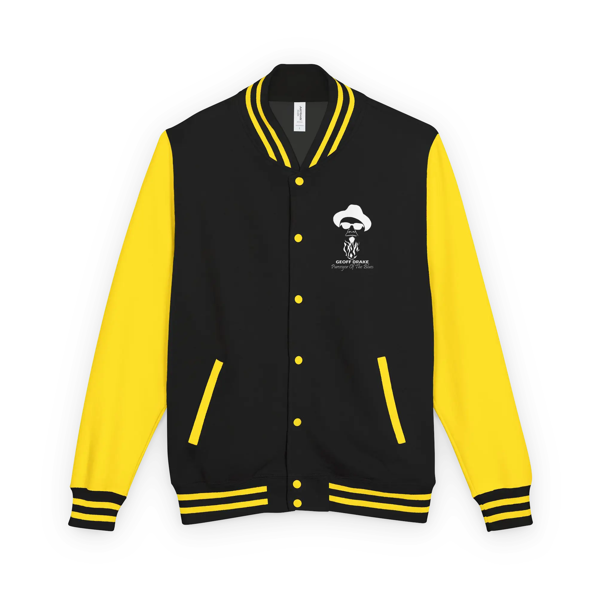 Geoff Drake Heavyweight letterman jacket wht-logo - Image 4
