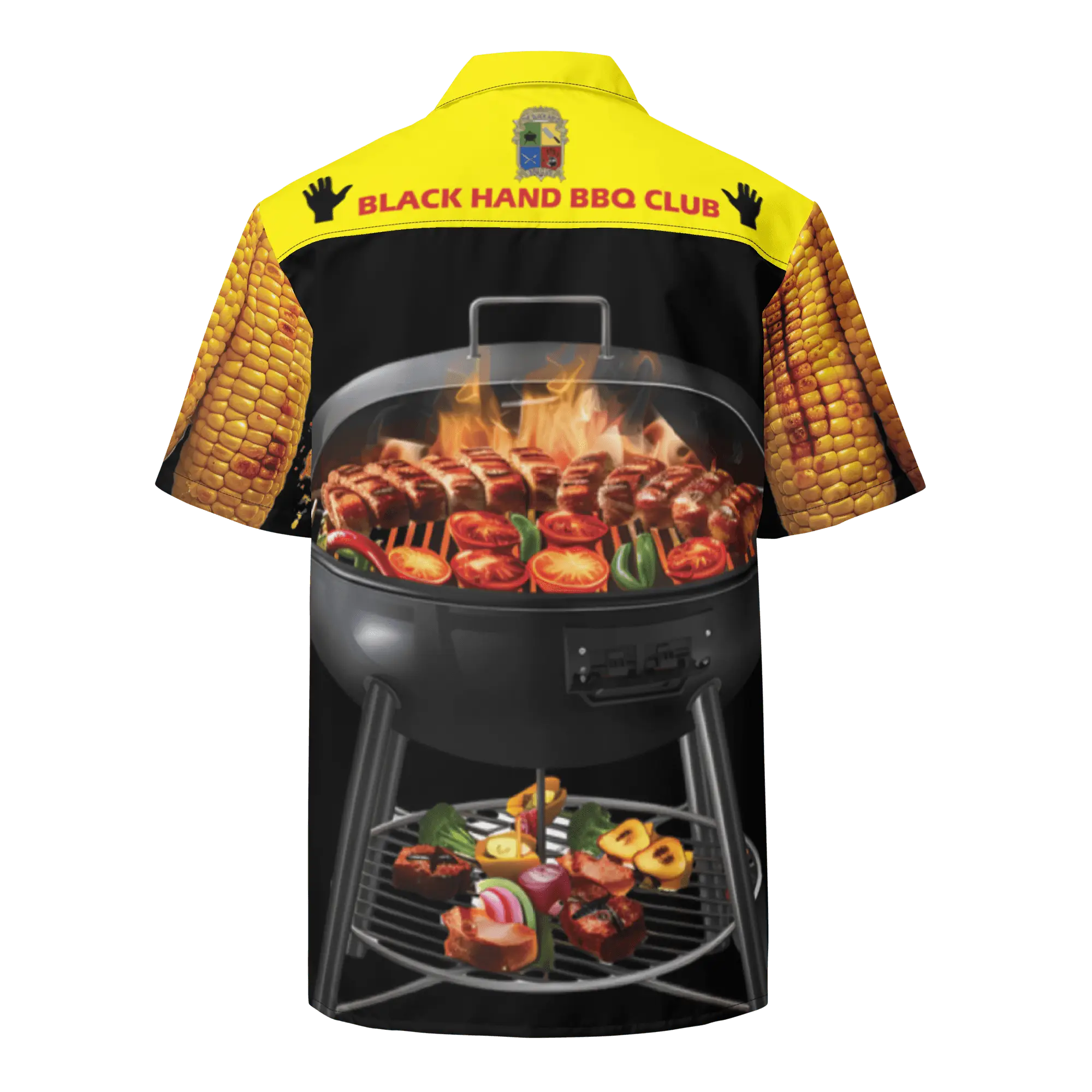 Black Hand BBQ Club Hawaiian Style Unisex Shirt - Turquoise - Image 2