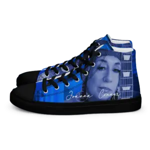 Joanna Connor Women’s high top canvas Blues Shoes