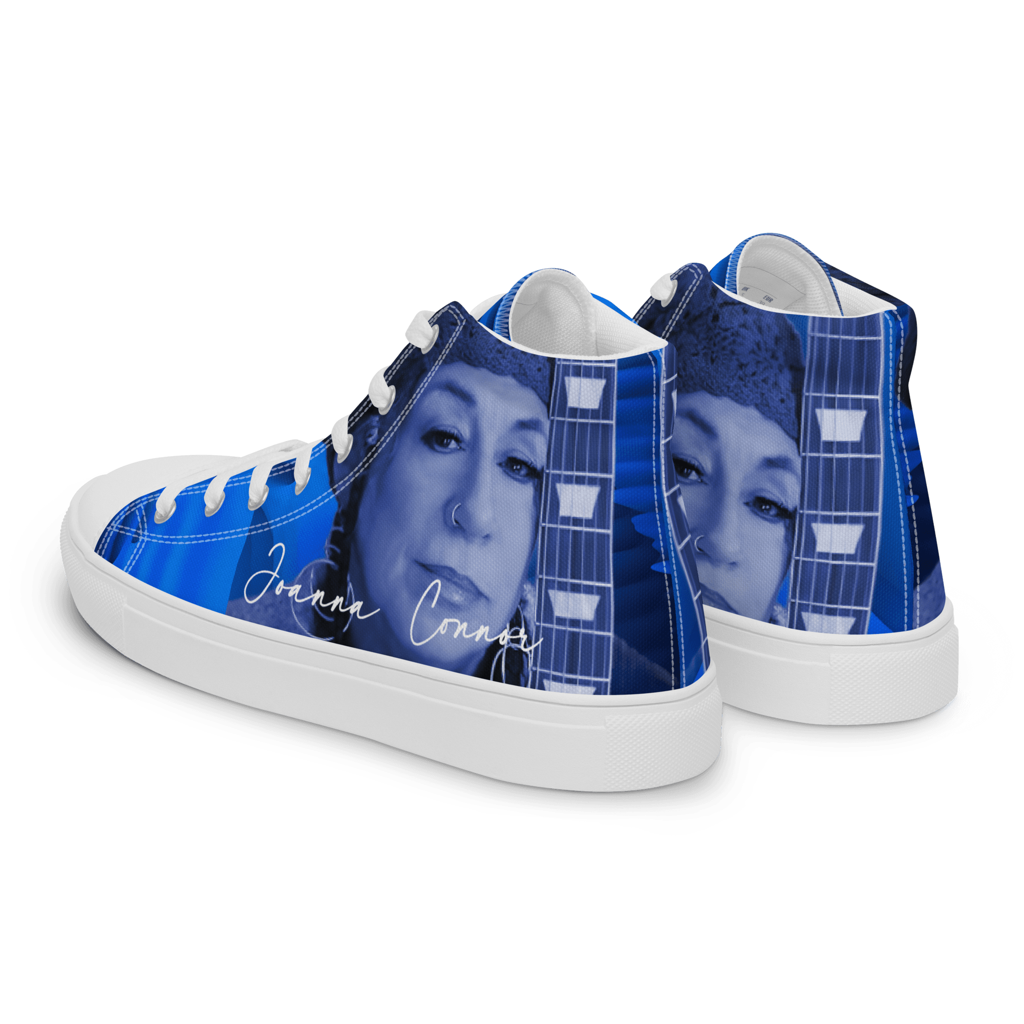 Joanna Connor Women’s high top canvas Blues Shoes - Image 4