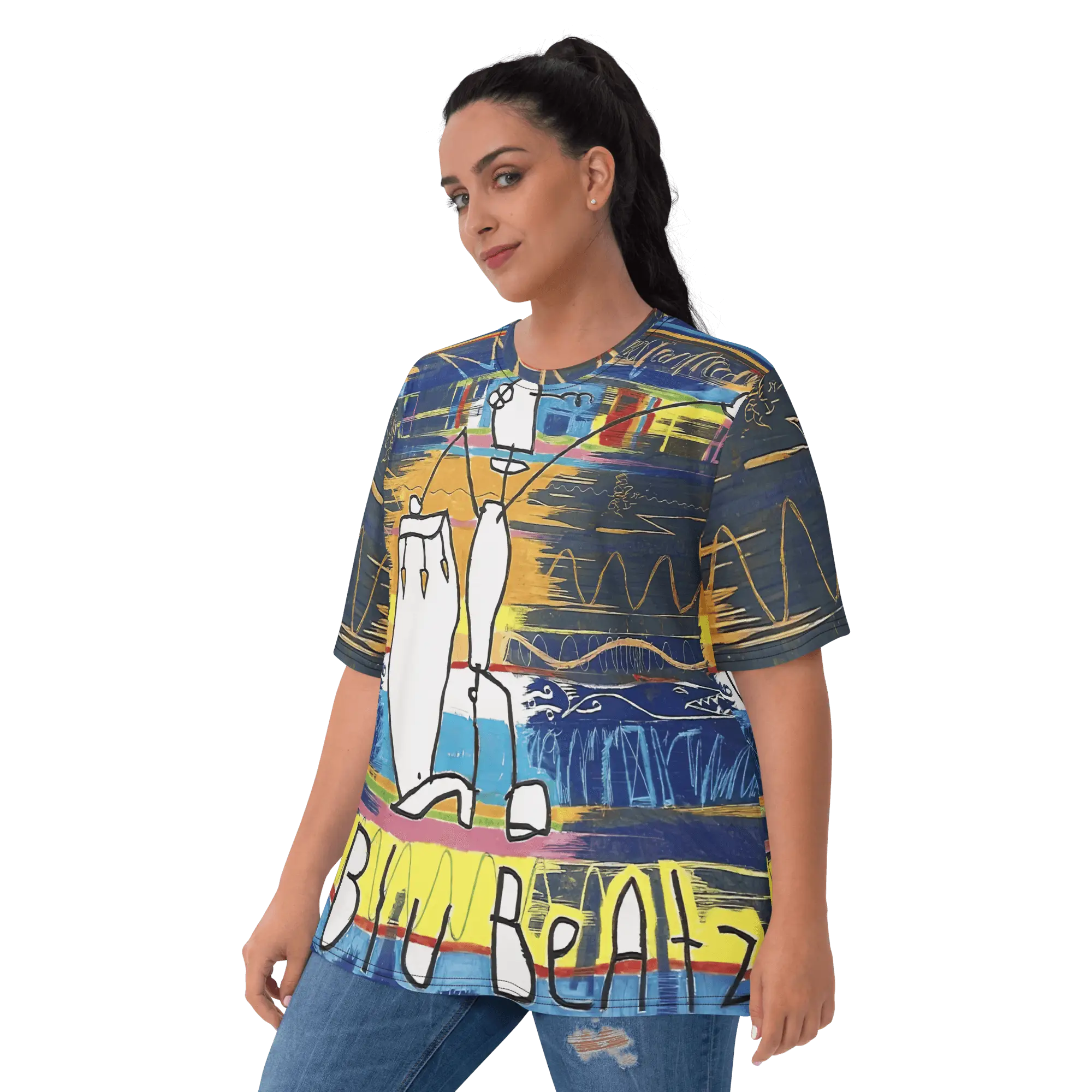 Jon Otis Blu Beatz Women's T-shirt - Image 10