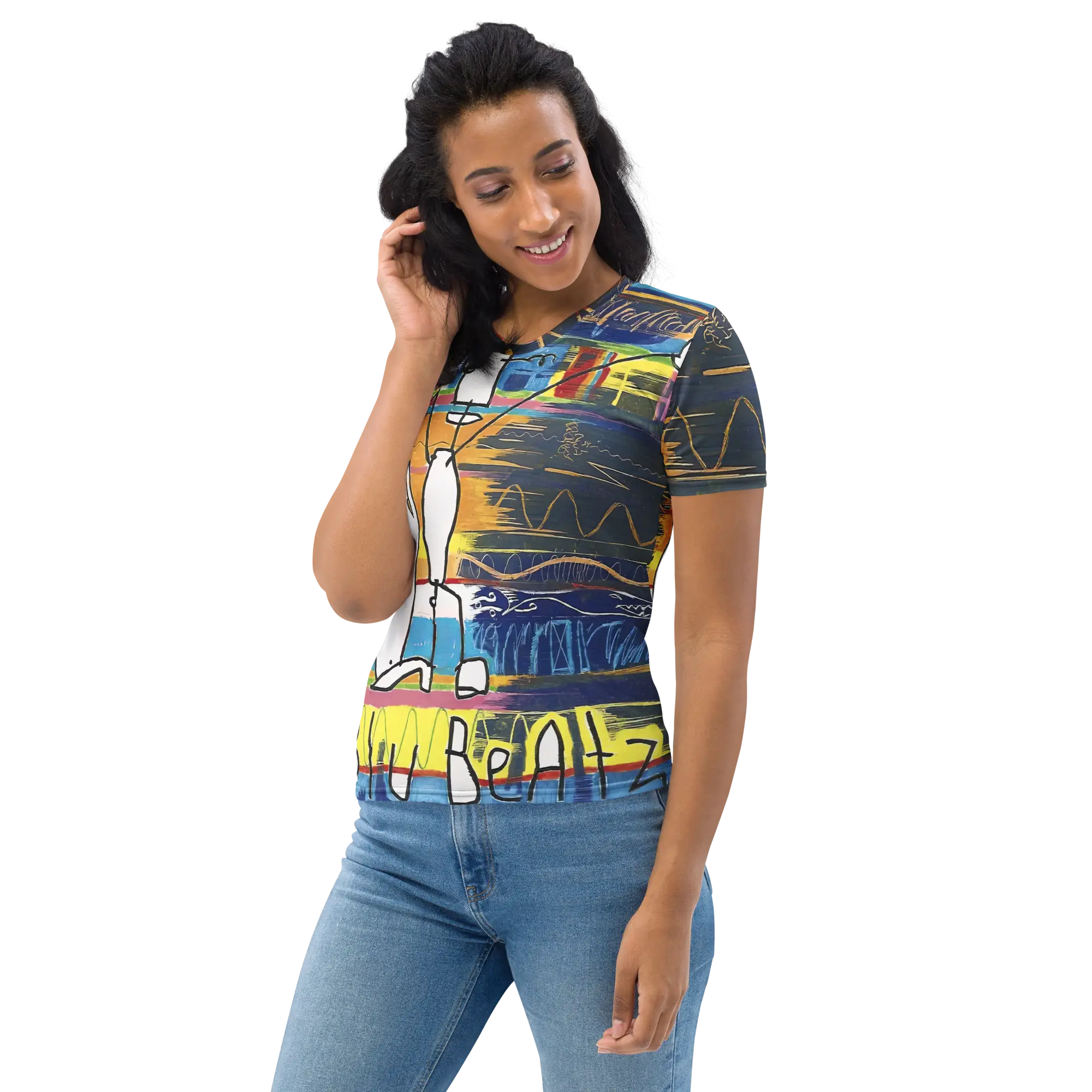 Jon Otis Blu Beatz Women's T-shirt - Image 7